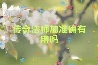 传奇法师加准确有用吗