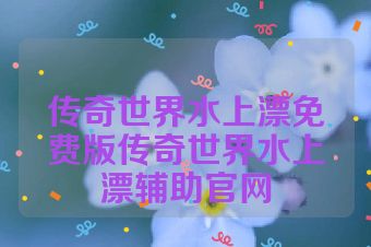 传奇世界水上漂免费版传奇世界水上漂辅助官网