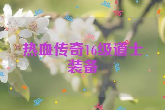 热血传奇16级道士装备