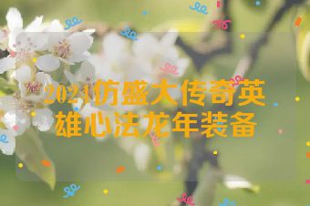 2024仿盛大传奇英雄心法龙年装备