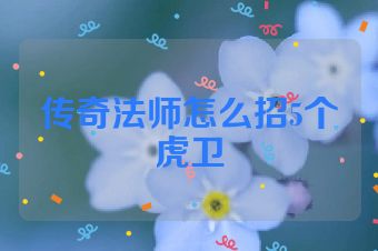 传奇法师怎么招5个虎卫