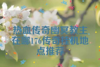 热血传奇幽冥教主在哪176传奇挂机地点推荐