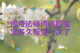 传奇法师诱惑的宝宝多久叛变一次了