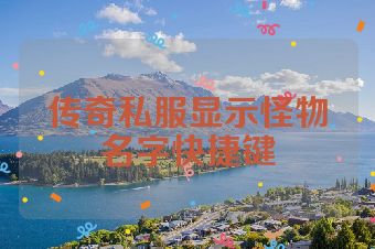 传奇私服显示怪物名字快捷键