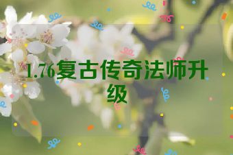 1.76复古传奇法师升级