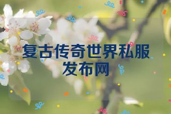 复古传奇世界私服发布网