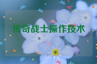 传奇战士操作技术