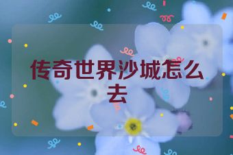 传奇世界沙城怎么去