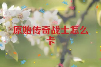 原始传奇战士怎么卡