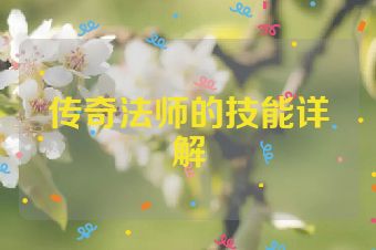 传奇法师的技能详解