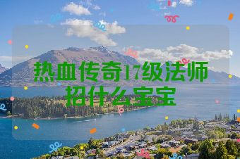 热血传奇17级法师招什么宝宝