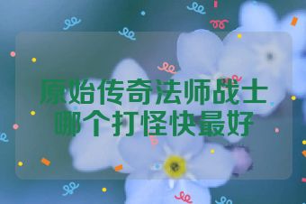 原始传奇法师战士哪个打怪快最好