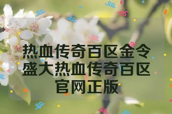 热血传奇百区金令盛大热血传奇百区官网正版