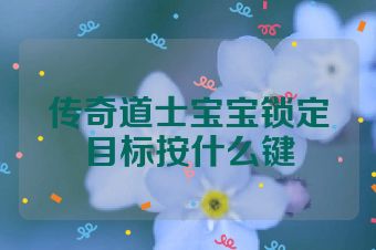 传奇道士宝宝锁定目标按什么键