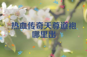 热血传奇天尊道袍哪里出