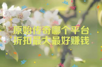 原始传奇哪个平台折扣最大最好赚钱