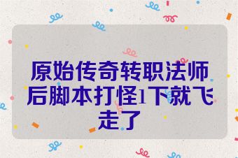 原始传奇转职法师后脚本打怪1下就飞走了