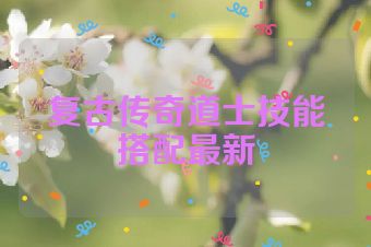 复古传奇道士技能搭配最新
