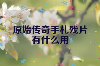 原始传奇手札残片有什么用