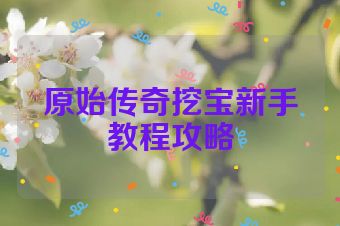 原始传奇挖宝新手教程攻略