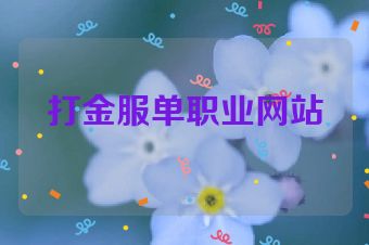 打金服单职业网站