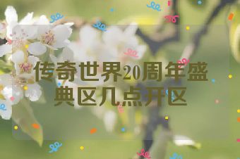 传奇世界20周年盛典区几点开区