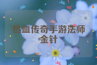热血传奇手游法师金针