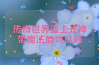 传奇世界道士元神带魔法盾可以吗