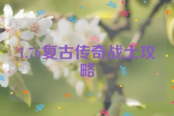 1.76复古传奇战士攻略