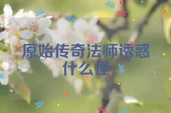 原始传奇法师诱惑什么怪