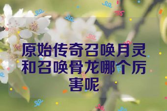 原始传奇召唤月灵和召唤骨龙哪个厉害呢