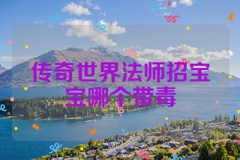 传奇世界法师招宝宝哪个带毒