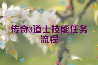 传奇3道士技能任务流程