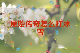 原始传奇怎么打冰雪