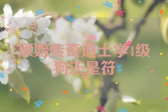 原始传奇道士学4级狗还是符