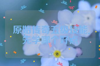 原始传奇五级技能先学哪个好点