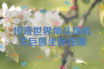 传奇世界角斗场机关巨兽坐标在哪