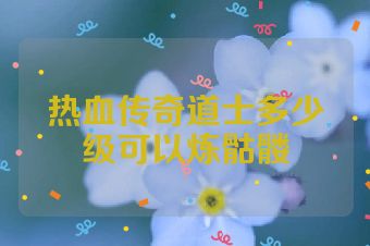 热血传奇道士多少级可以炼骷髅