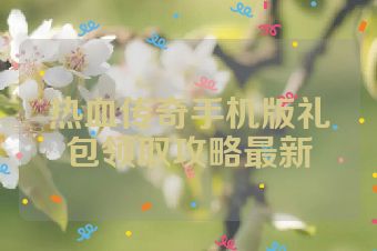 热血传奇手机版礼包领取攻略最新