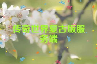 传奇世界复古版服务端