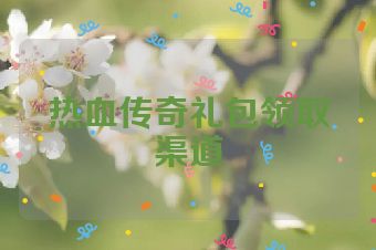热血传奇礼包领取渠道