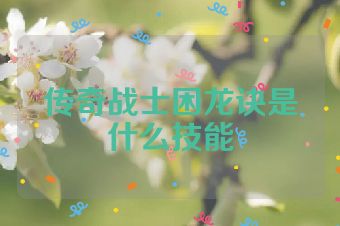 传奇战士困龙诀是什么技能
