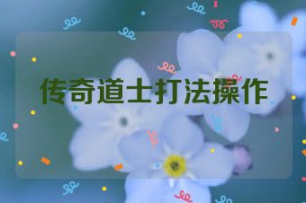 传奇道士打法操作