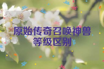 原始传奇召唤神兽等级区别