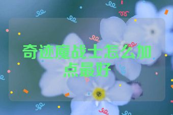 奇迹魔战士怎么加点最好