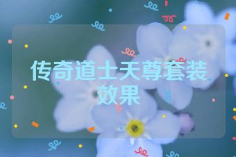 传奇道士天尊套装效果
