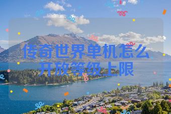 传奇世界单机怎么开放等级上限