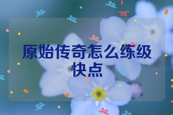 原始传奇怎么练级快点