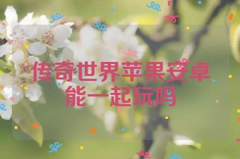 传奇世界苹果安卓能一起玩吗