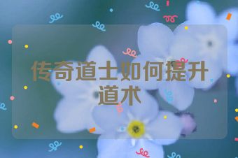 传奇道士如何提升道术